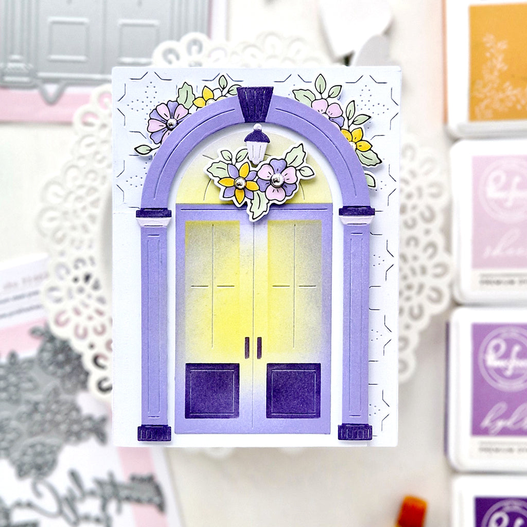 Pinkfresh Studio Arched Elegance Stencil & Die Bundle