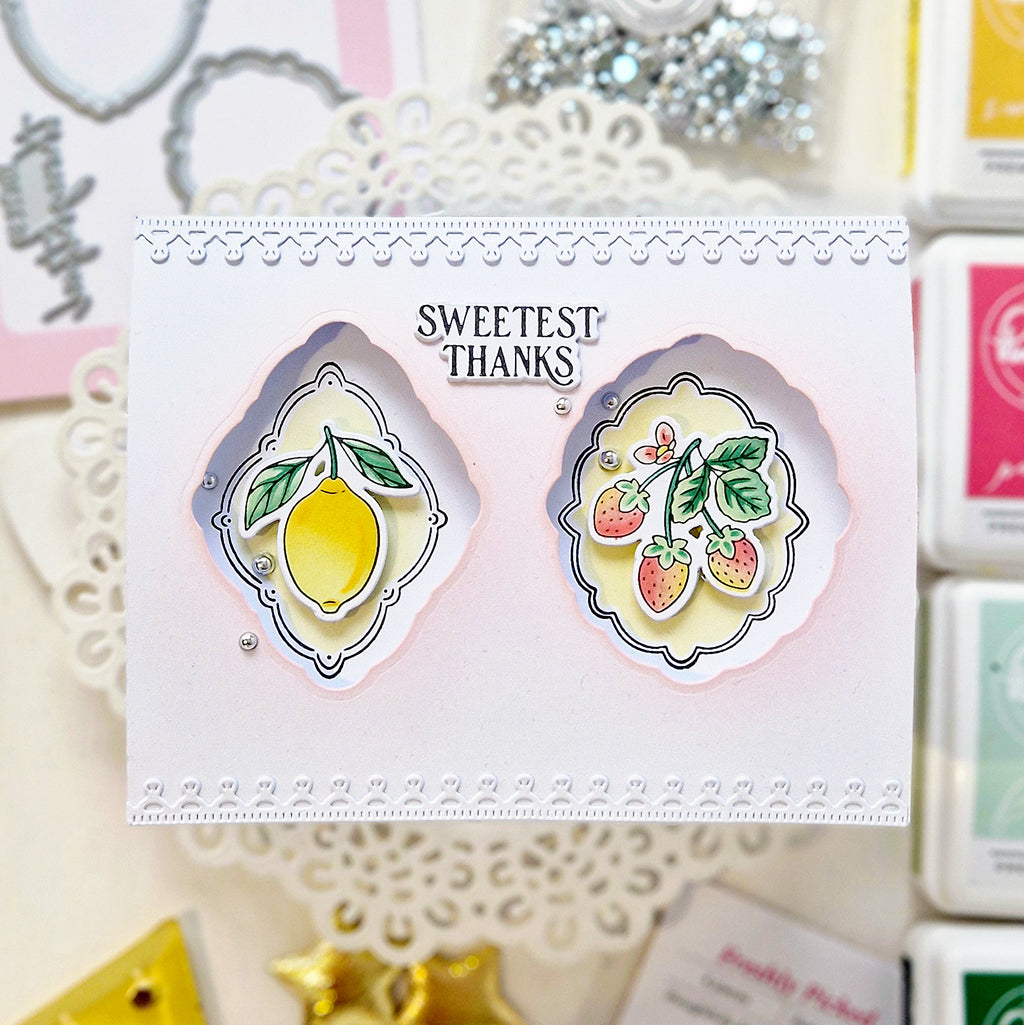 Pinkfresh Studio Cottage Frames Stamp/die/stencil Bundle