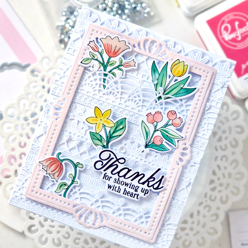 Pinkfresh Studio Freshly Picked Stamp/die/stencil Bundle