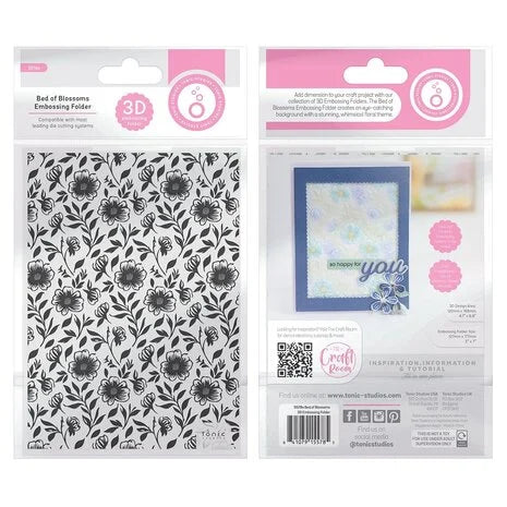 Tonic Studios 3D Embossing Folder Bed of Blossoms (5578E)