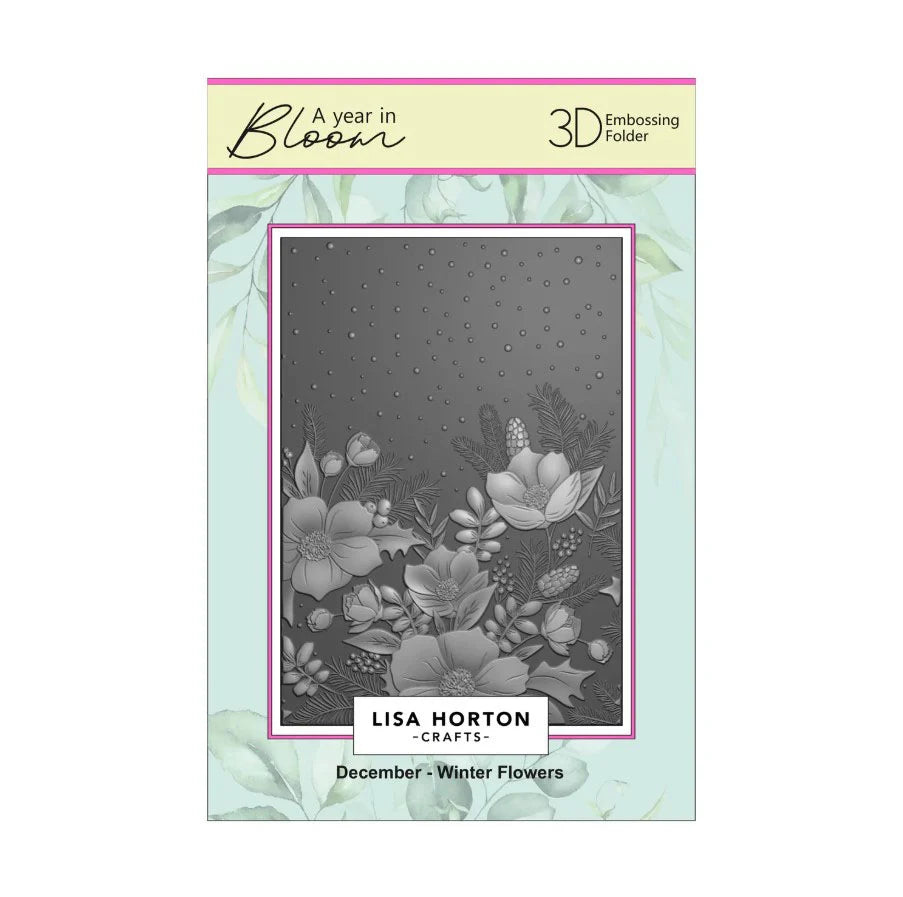 Lisa Horton Crafts Limited Edition Embossing Folders A Year In Bloom - 2025