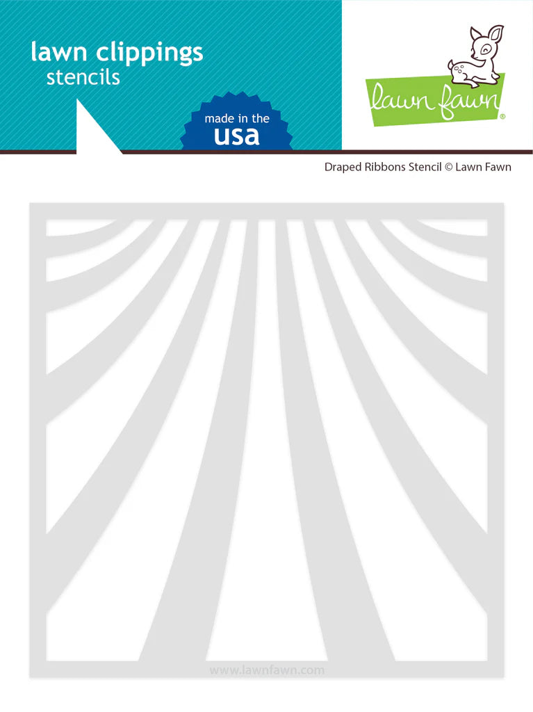 Lawn Fawn draped ribbons stencil - draped ribbons stencil 3454