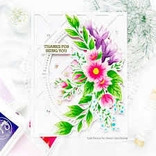 Pinkfresh Studio Infinite Blooms layering stencil set RETIRED