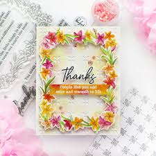 Pinkfresh Studio Lily Frame stamp/stencil/die Bundle Retired