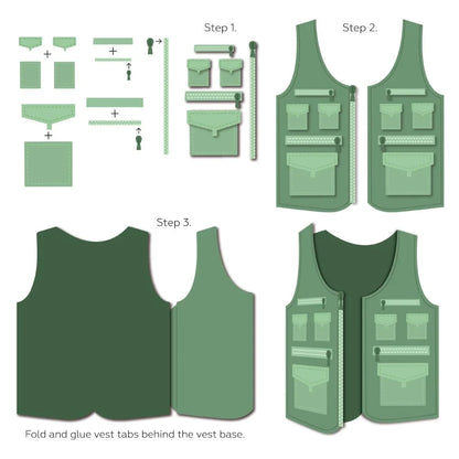 Honey Bee Stamps Lovely Layer: Fishing Vest A2 Card Base - Honey Cuts Stand-Alone Dies