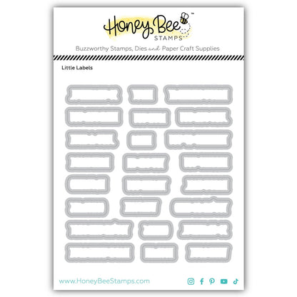 Honey Bee Stamps Little Labels - 4x4 Photopolymer Stamp Set & Dies Bundle