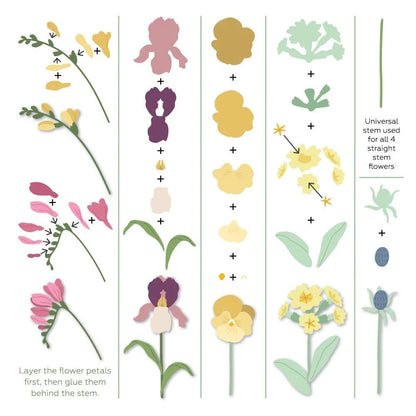 Honey Bee Stamps Lovely Layers: Mini Spring Florals - Honey Cuts Stand-Alone Dies