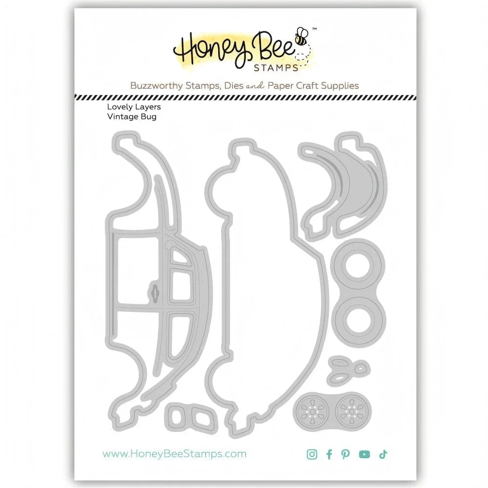 Honey Bee Stamps Lovely Layers: Vintage Bug - Honey Cuts Stand-Alone Dies