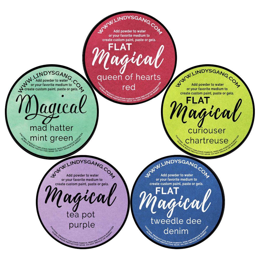 Lindy's Gang Mad Hatter SHIMMER+FLAT Magicals + Shaker/Sticker Pack