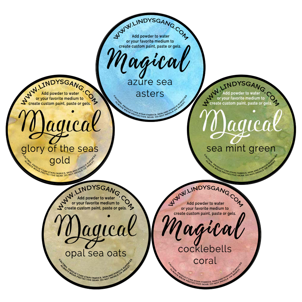 Lindy's Gang Mermaid Seashells SHIMMER Magicals + Shaker/Sticker Pack