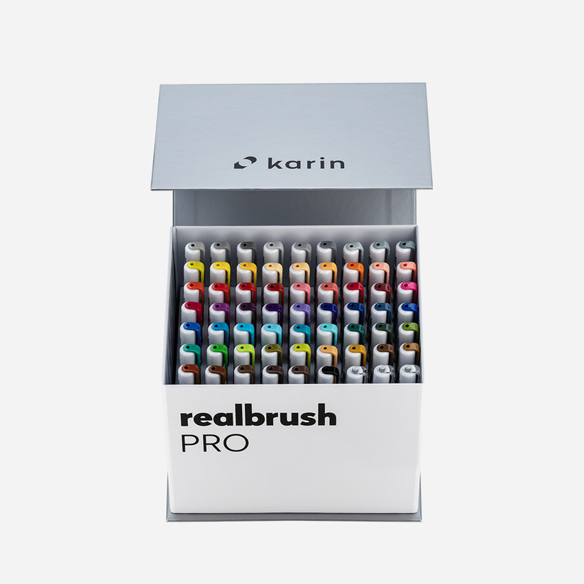 Karin BrushmarkerPRO Brush Pens MegaBox 60 colours & 3 blenders Postage as per actuals