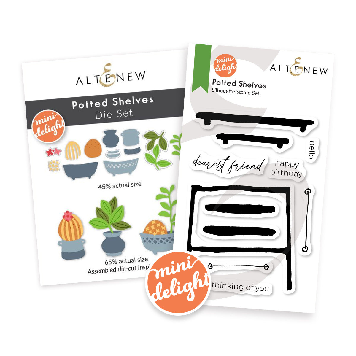 Altenew Mini Delight: Potted Shelves Stamp & Die Set