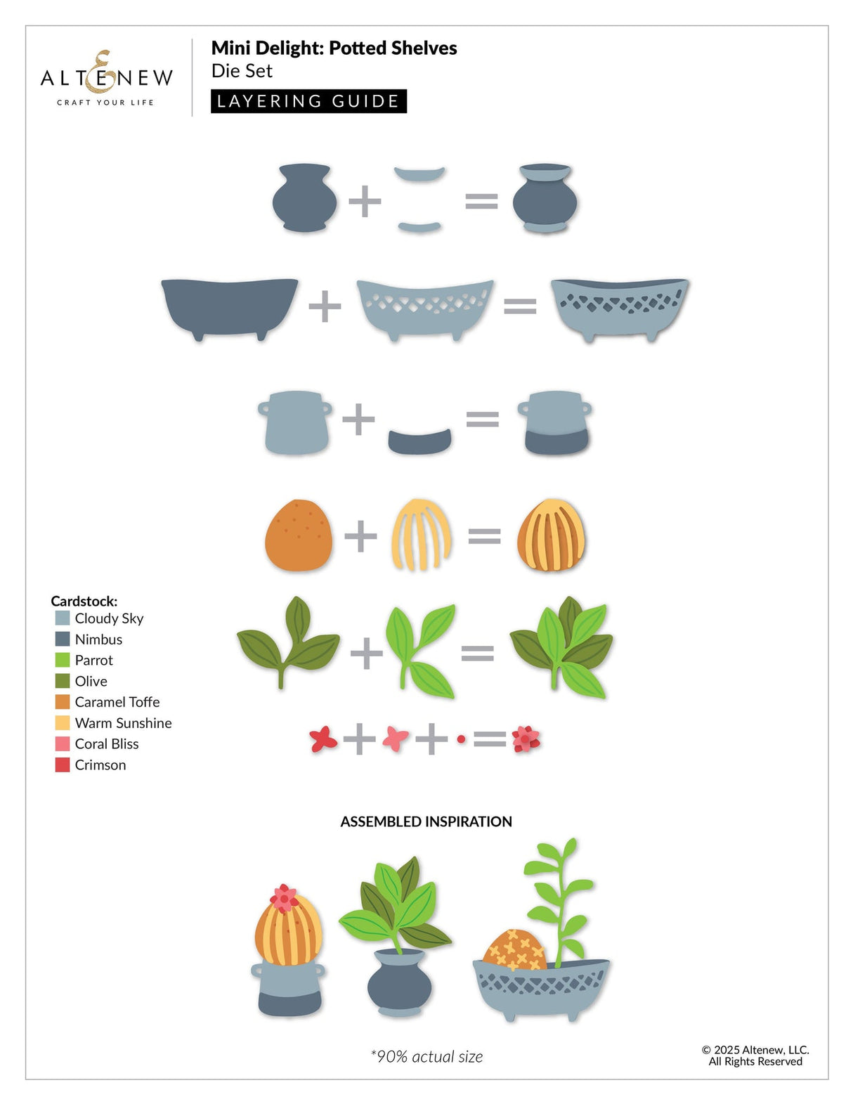 Altenew Mini Delight: Potted Shelves Stamp & Die Set
