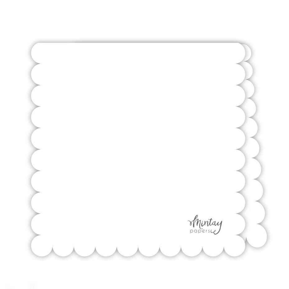 Mintay Basic Scalloped Card Base White (5pcs) (MT-BASIC-C57)