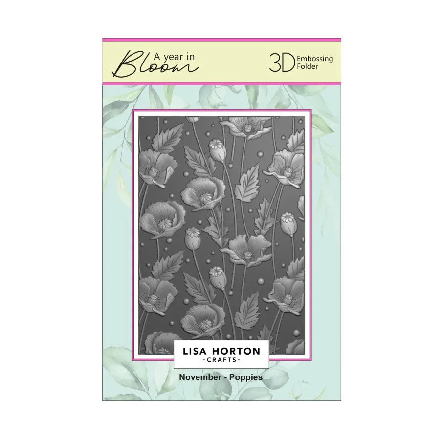 Lisa Horton Crafts Limited Edition Embossing Folders A Year In Bloom - 2025