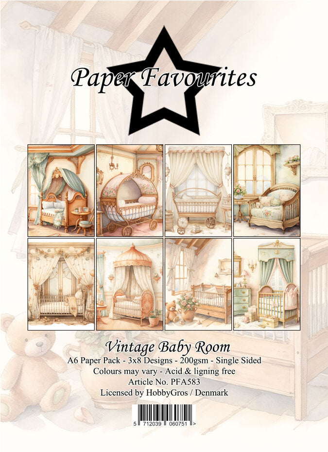 Paper Favourites Vintage Baby Room A6 Paper Pad (PFA583)