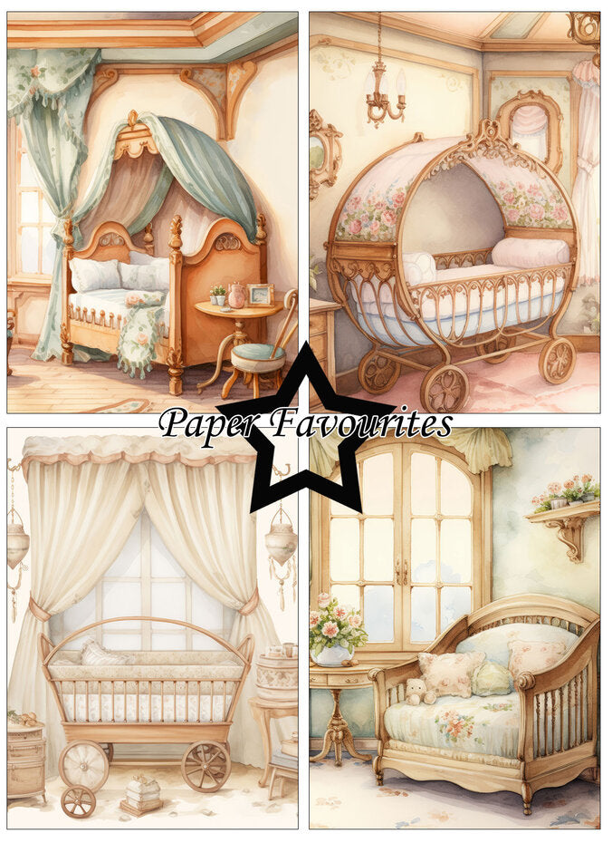 Paper Favourites Vintage Baby Room A6 Paper Pad (PFA583)