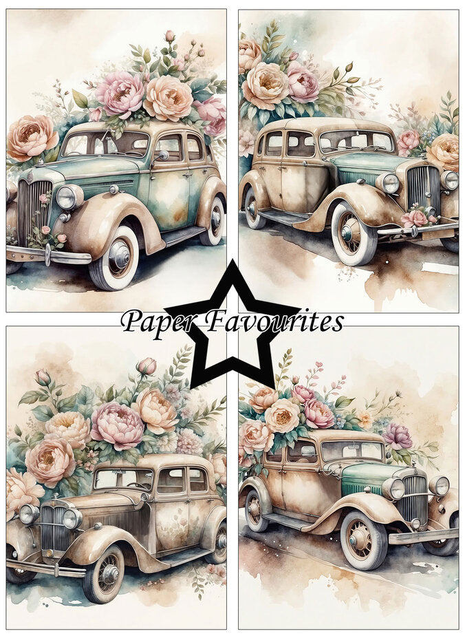 Paper Favourites Vintage Car A6 Paper Pad (PFA572)