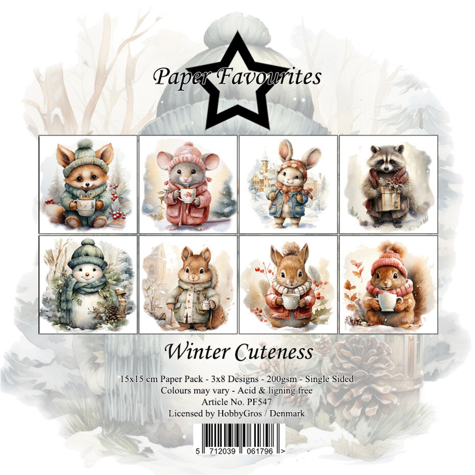 Paper Favourites PF547 Winter Cuteness 6x6 Inch Paper Pad