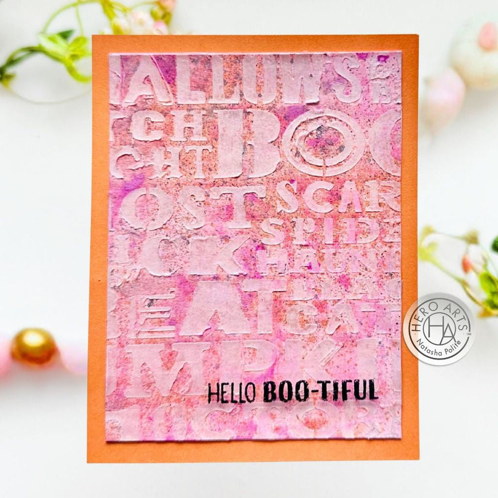 Hero Arts Halloween Words Stencil - SA288