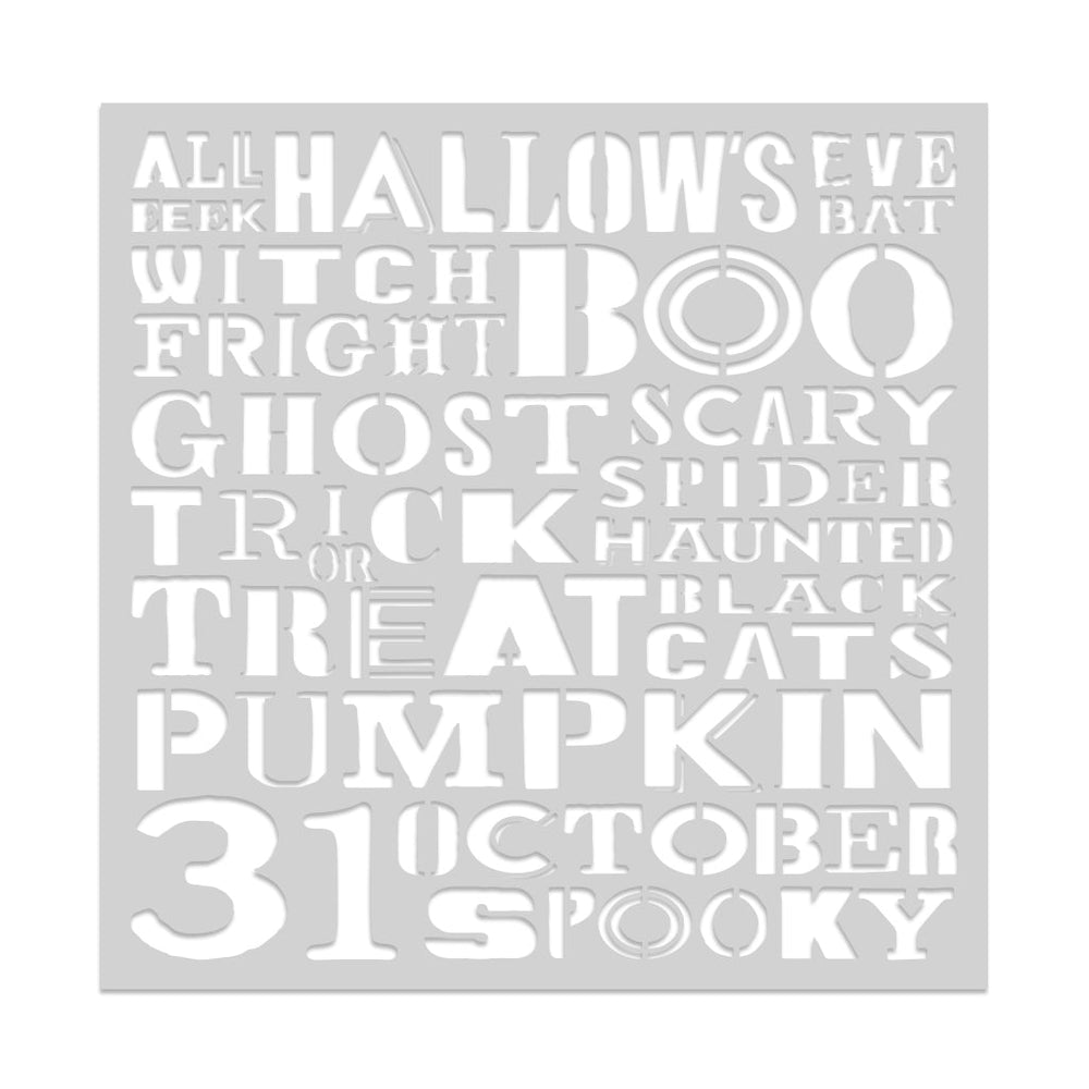 Hero Arts Halloween Words Stencil - SA288