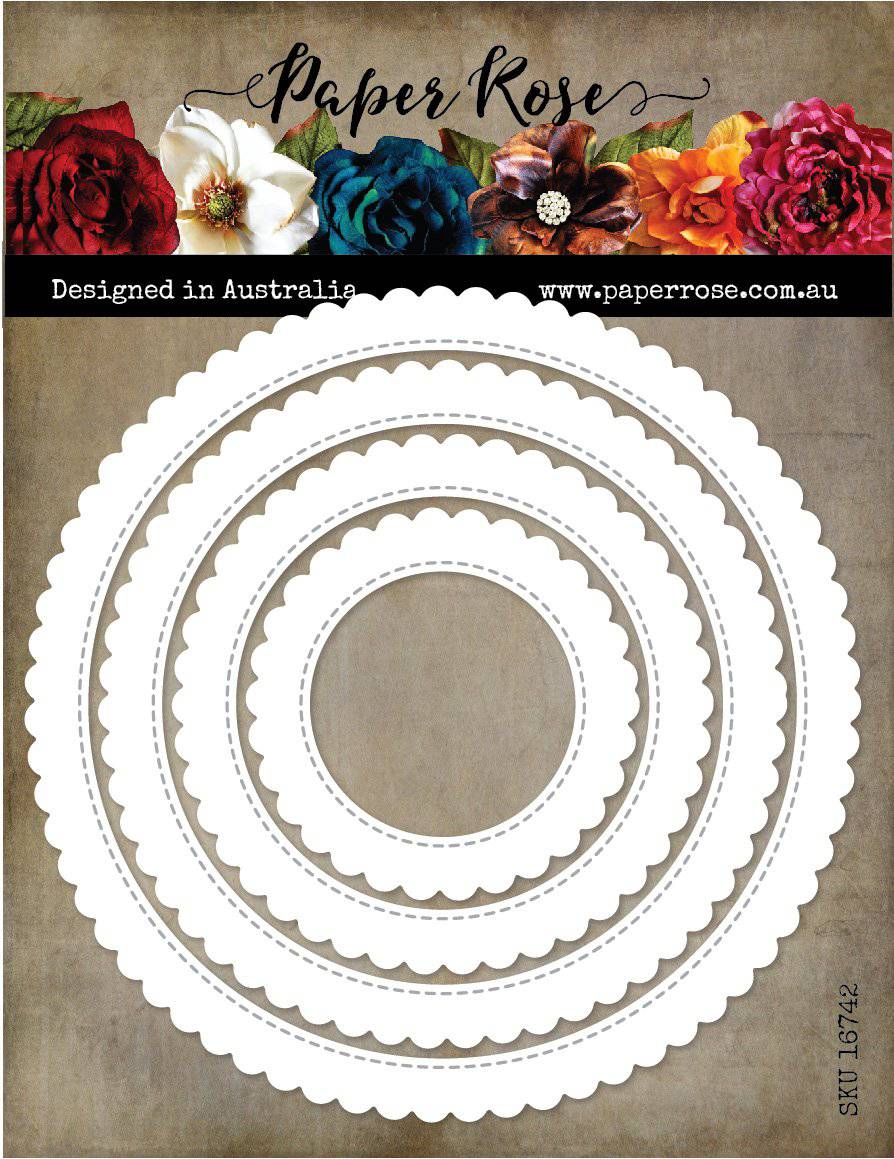 Paper Rose Studio Scalloped Circle Frames Metal Cutting Die 16742