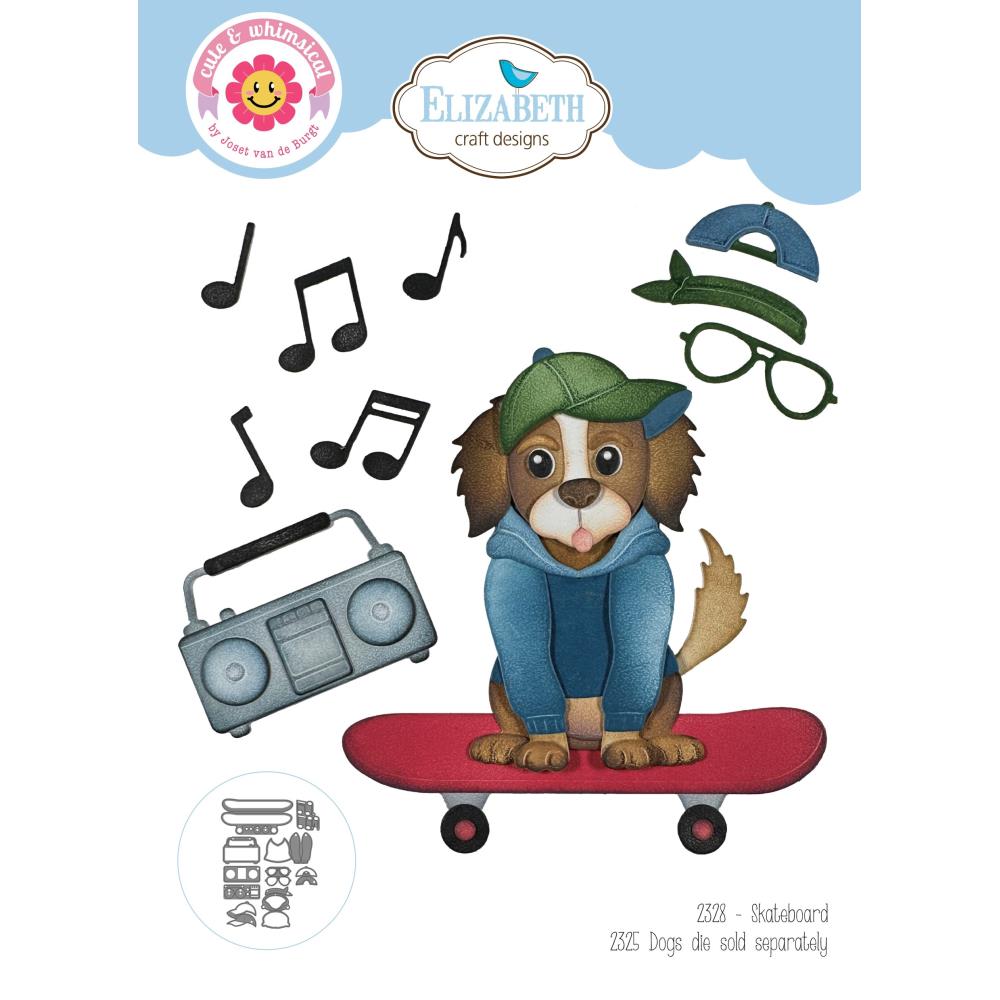 Elizabeth Craft Designs Dog Days Dies – Skateboard (2328)