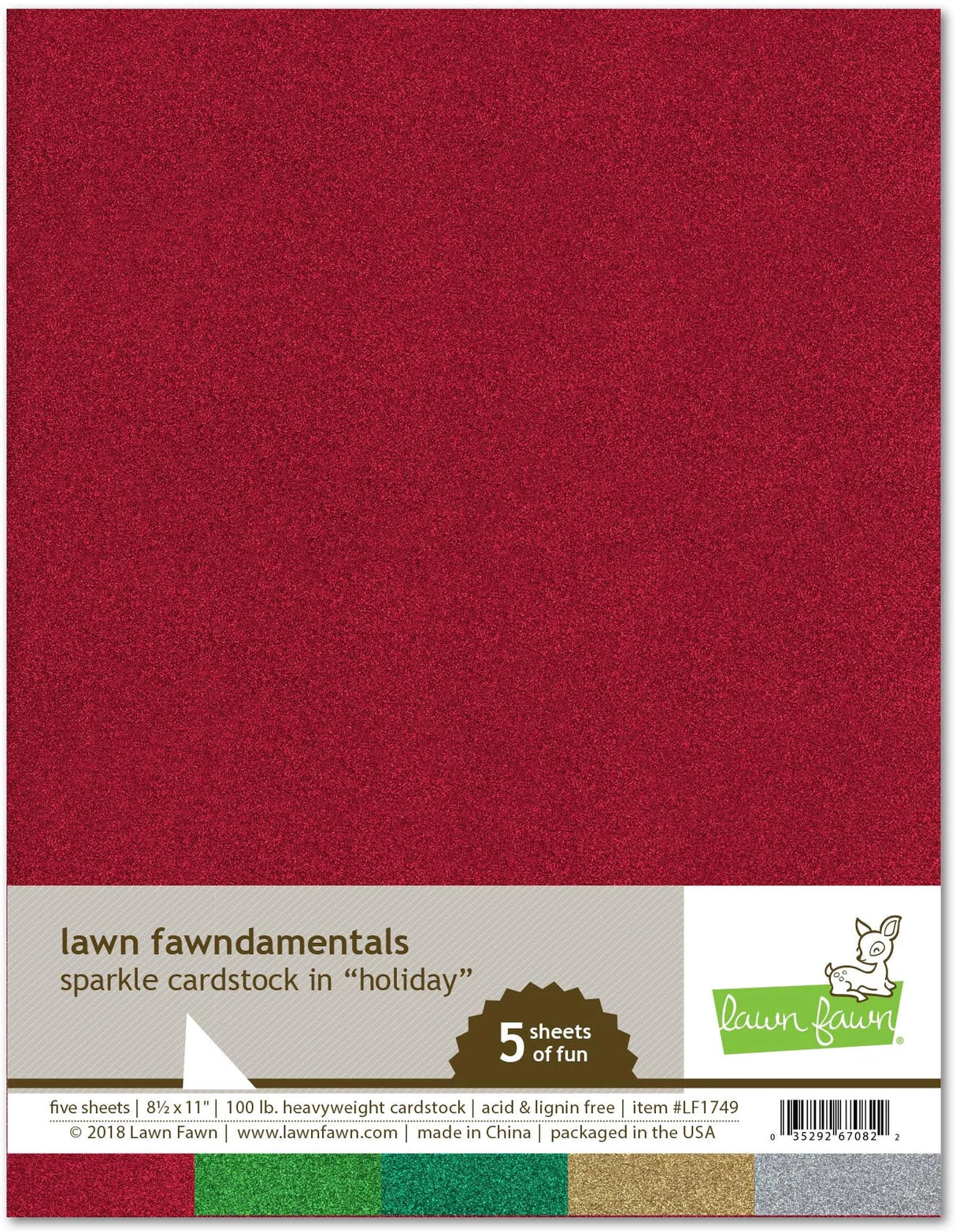 Lawn Fawn LF1749 - Sparkle Cardstock - Holiday