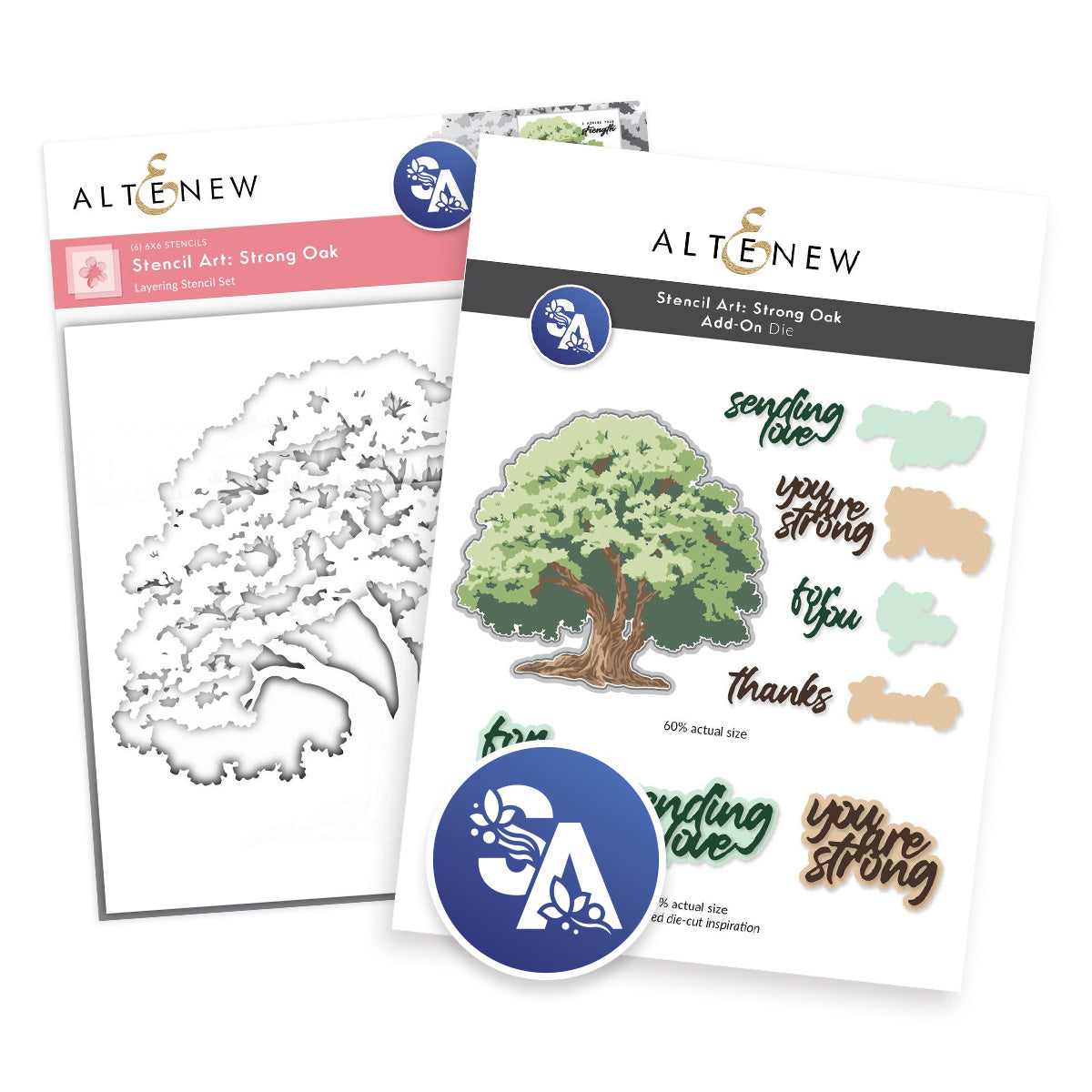 Altenew Stencil Art: Strong Oak & Add-on Die Bundle