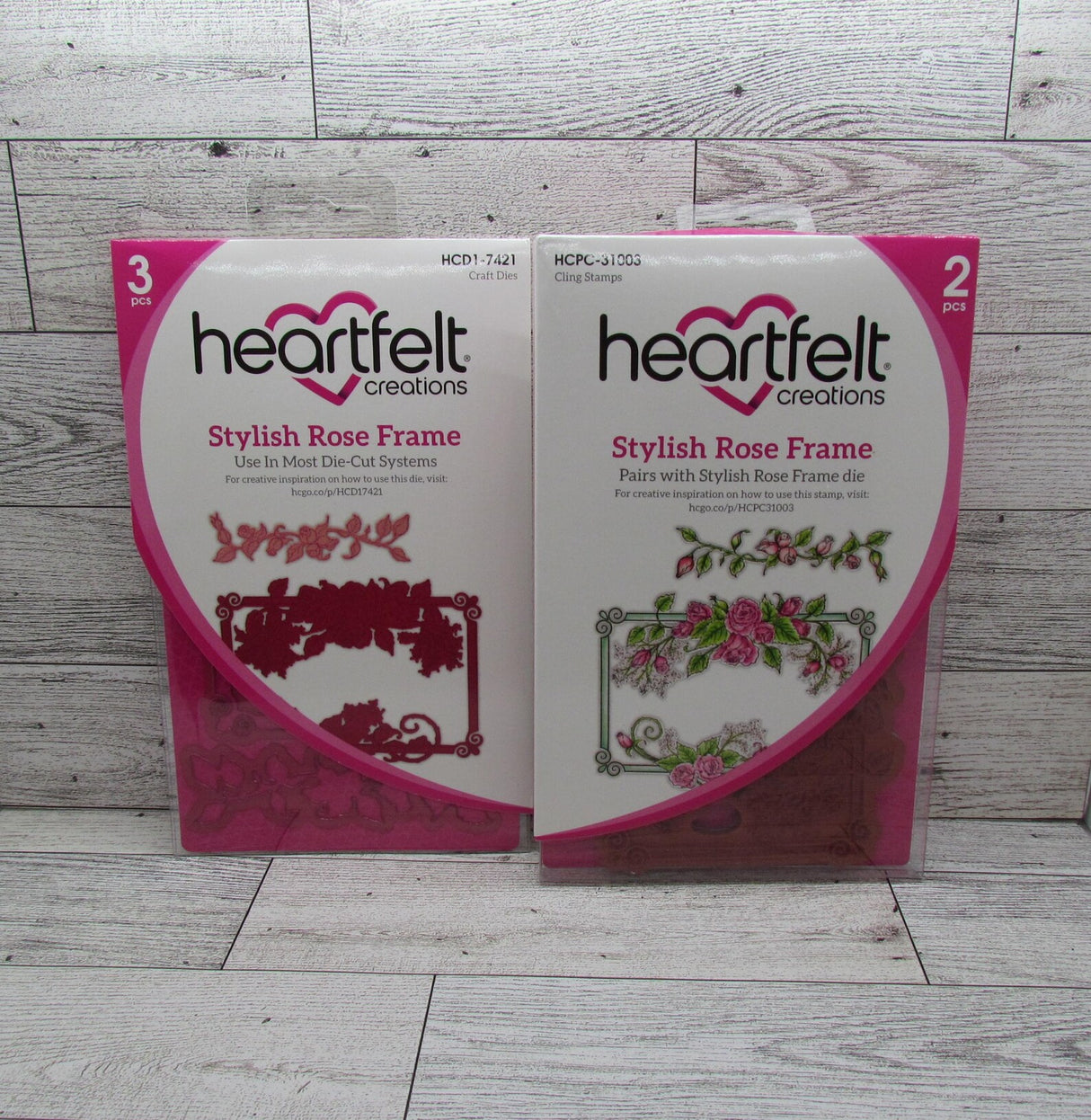 Heartfelt Creations Stylish Rose Frame Stamp HCPC-31003 & Die HCD1-7421