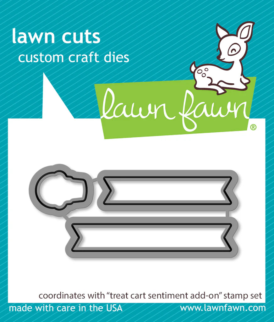 Lawn Fawn treat cart sentiment add-on lawn cuts 3414