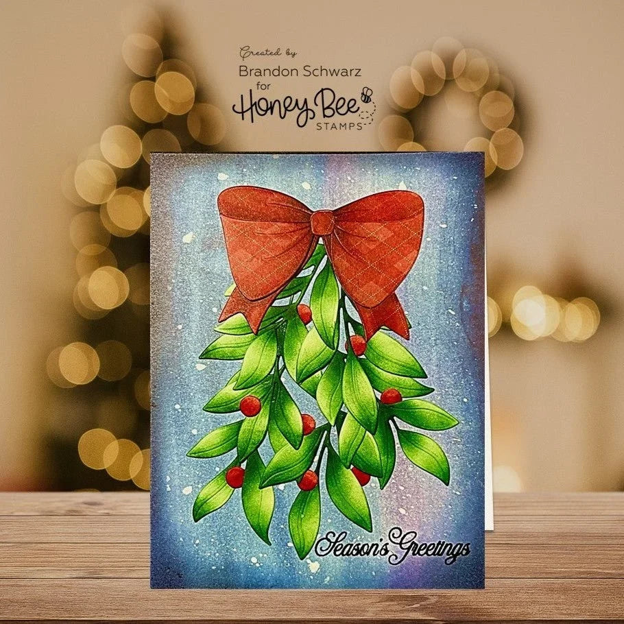 Honey Bee Stamps Warm Holiday Wishes - 4" x 4" Stamp Set & Die Bundle