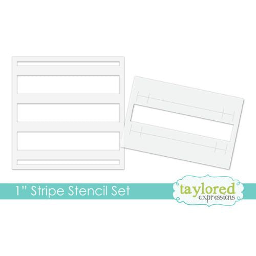 Taylored Expressions 1" STRIPE STENCIL SET