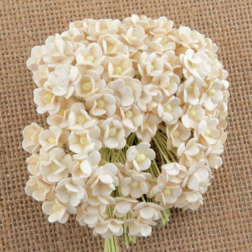 ATK 100 MINIATURE IVORY SWEETHEART BLOSSOM FLOWERS