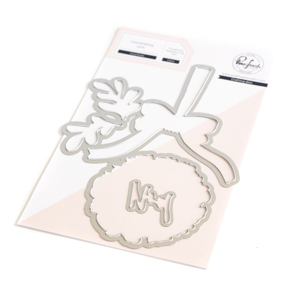 Pinkfresh Floral Bauble stamp/die/stencil Bundle Retired