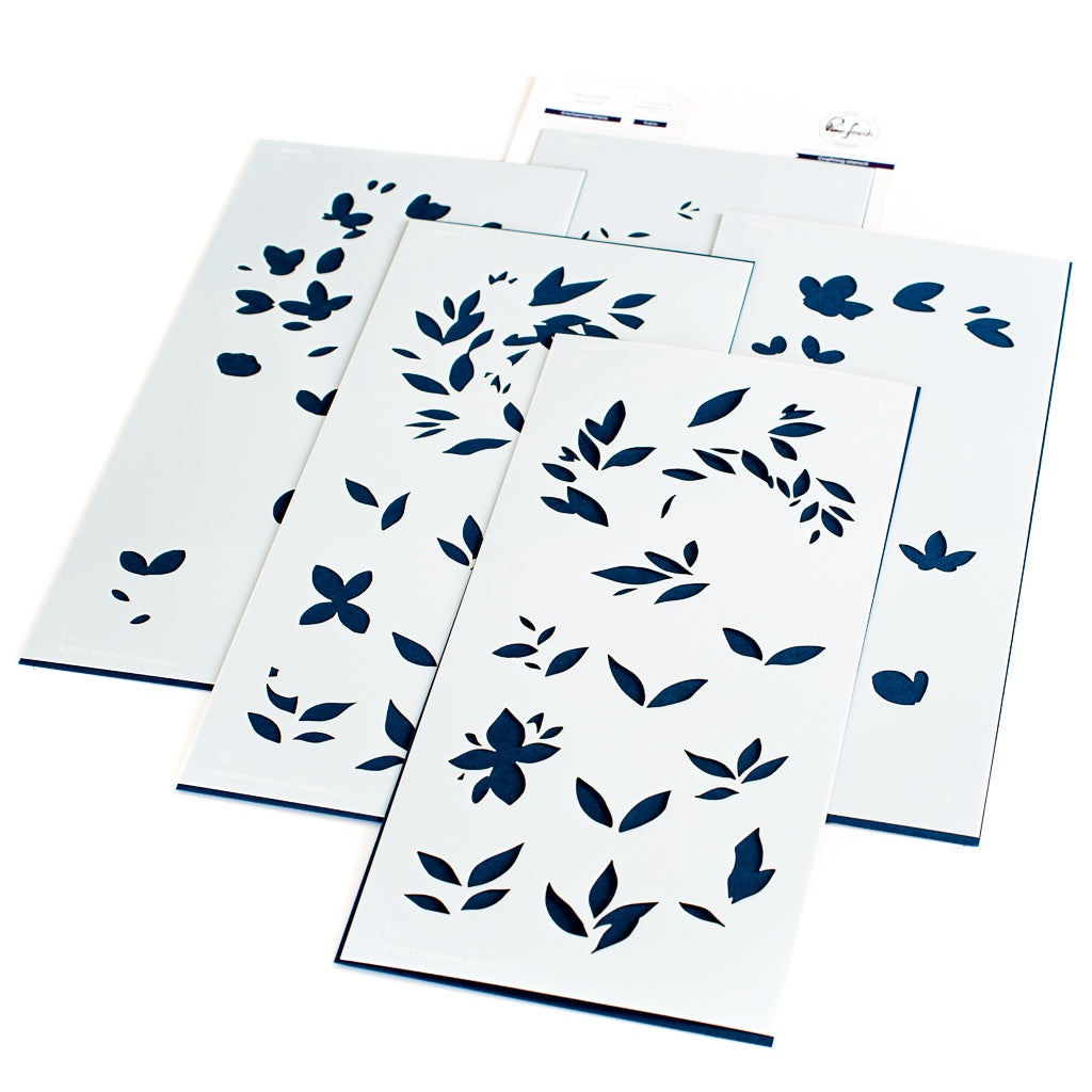 Pinkfresh Studio Enchanting Flora stencil RETIRED