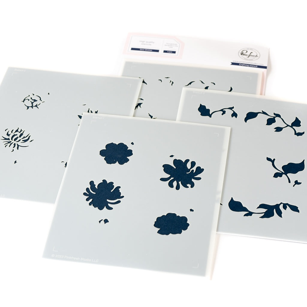 Pinkfresh Studio Best Wishes Stamp, Die, Stencil and Hot foil Bundle RETIRED