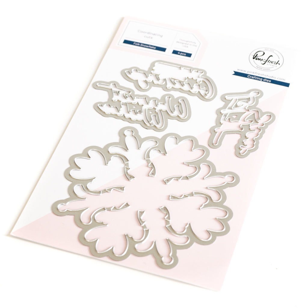 Pinkfresh Studio Folk Snowflake die/stencil Bundles Retired