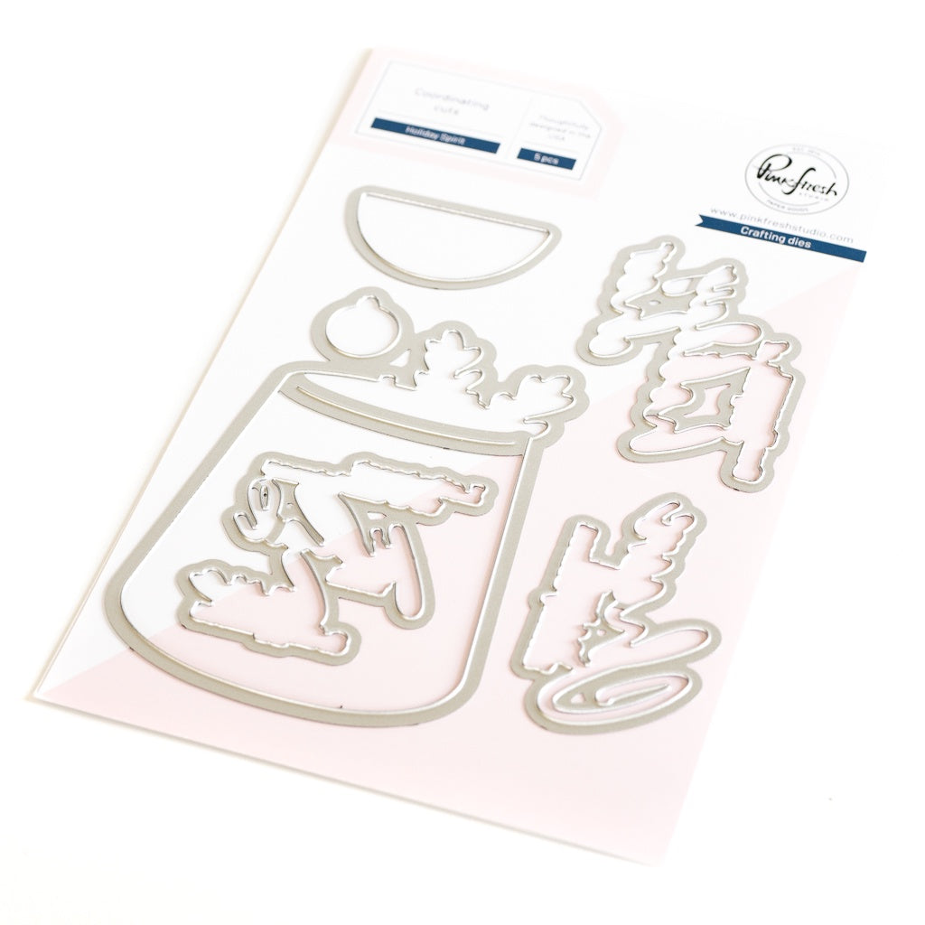 Pinkfresh Studio Holiday Spirit stamp/die/stencil Bundle Retired