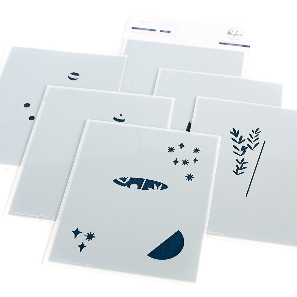 Pinkfresh Studio Holiday Spirit stamp/die/stencil Bundle Retired