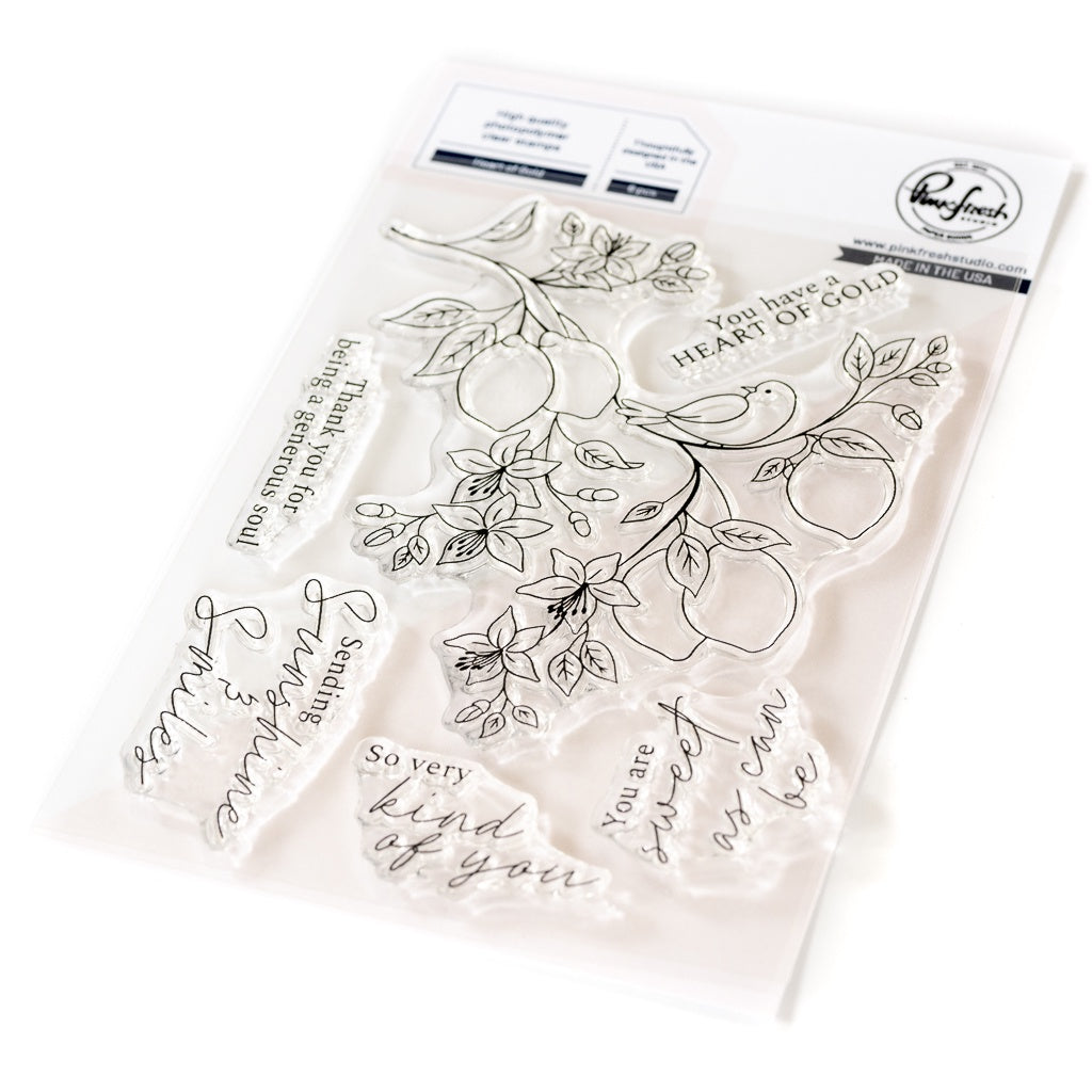 Pinkfresh Studio Heart of Gold stamp/die/stencil Bundle