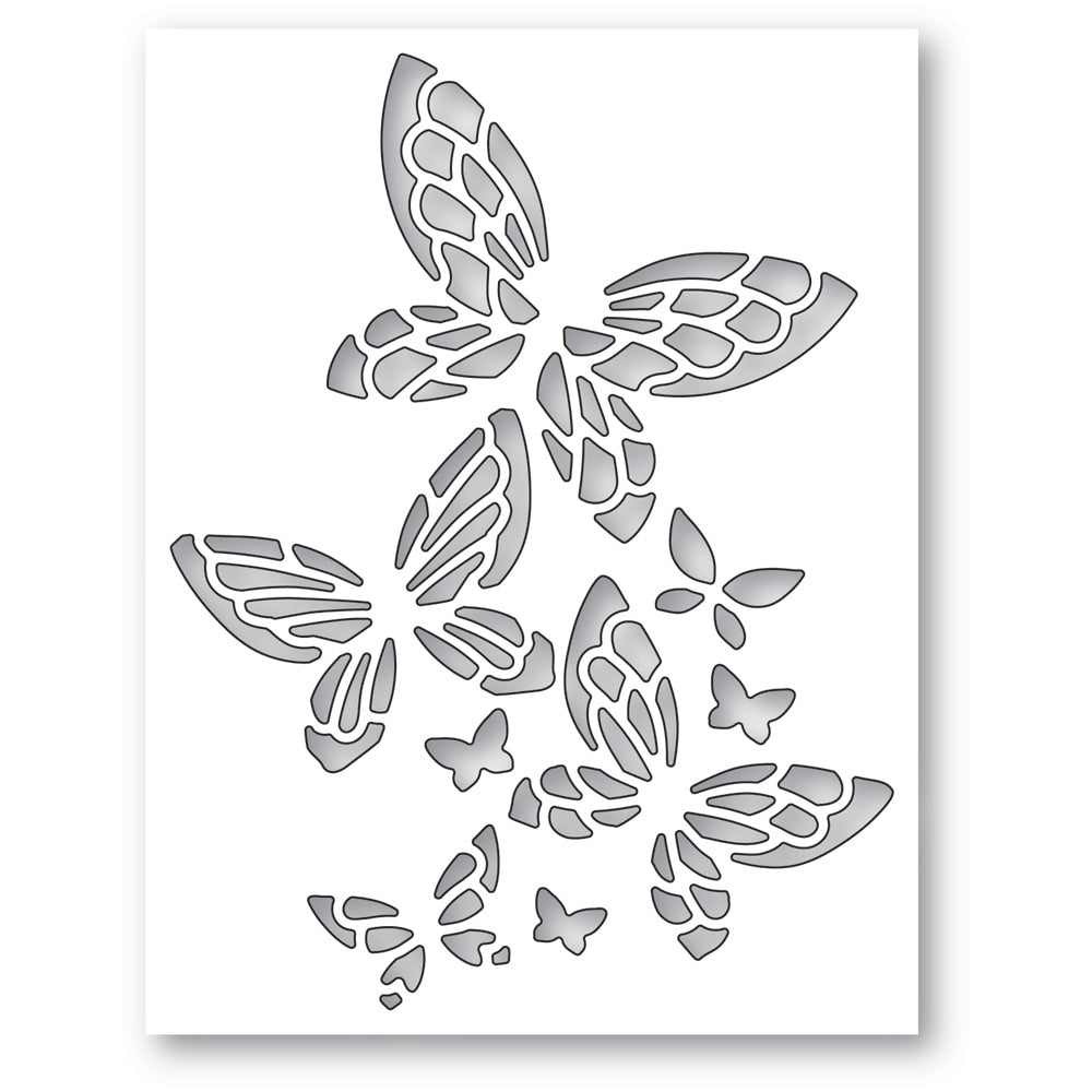 Poppystamps 2515 Stained Glass Butterfly collage craft die