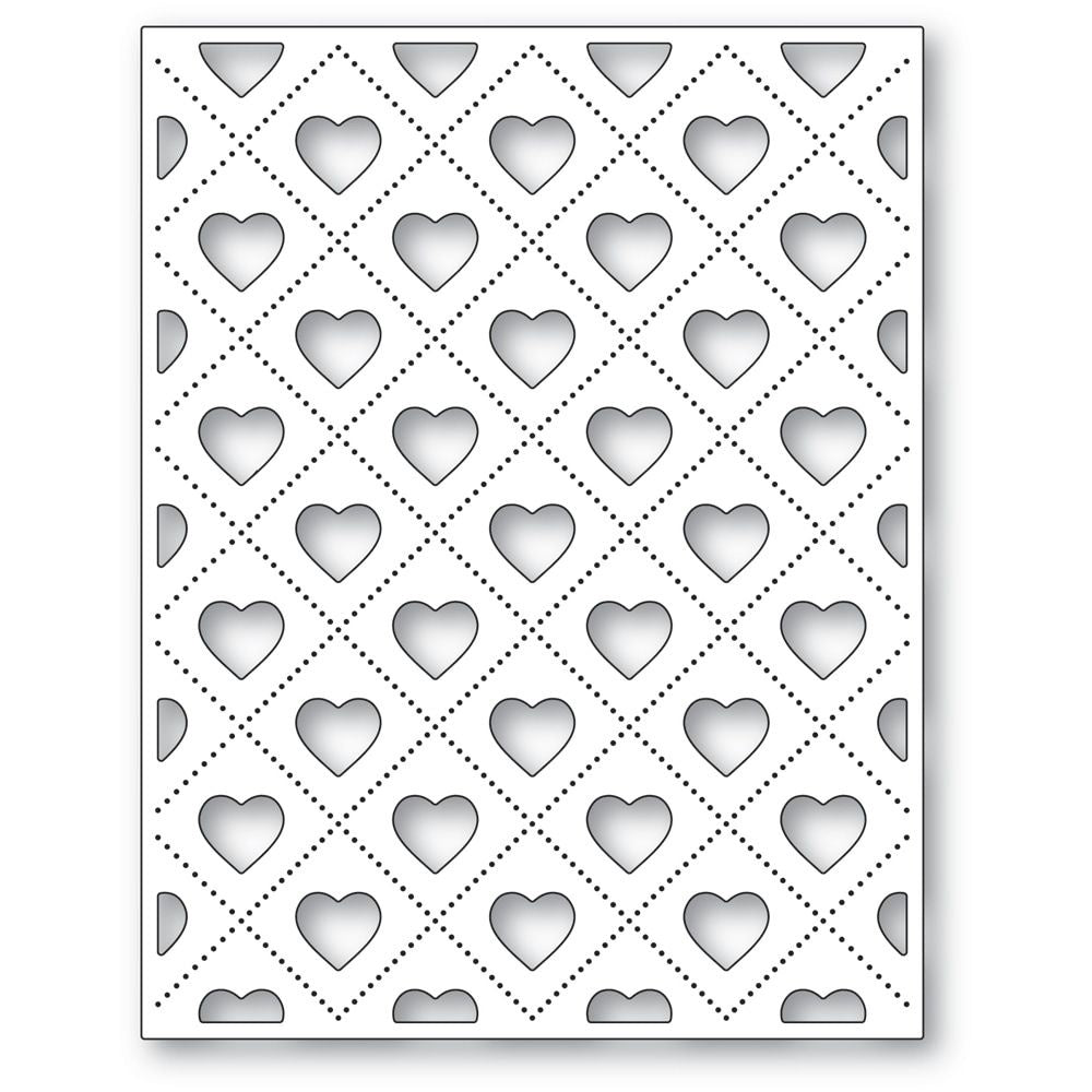 Poppy stamps 2524 Heartfelt Pinpoint Frame craft die