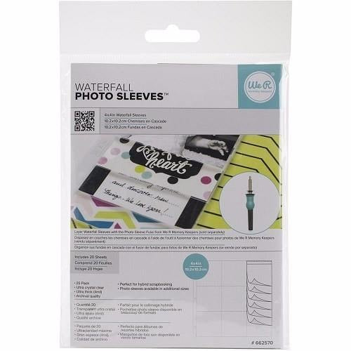 WRMK Fuse Photo Sleeve Waterfall Sleeves 20/Pkg 4"X4"