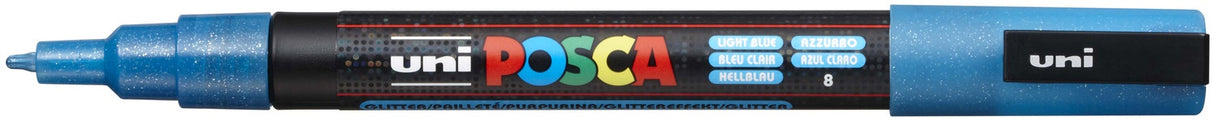 POSCA 3M Fine Bullet Tip Pen Glitter Light Blue