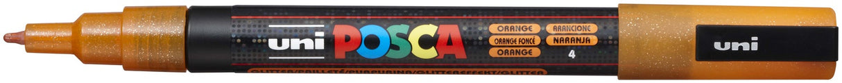 POSCA 3M Fine Bullet Tip Pen Glitter Orange