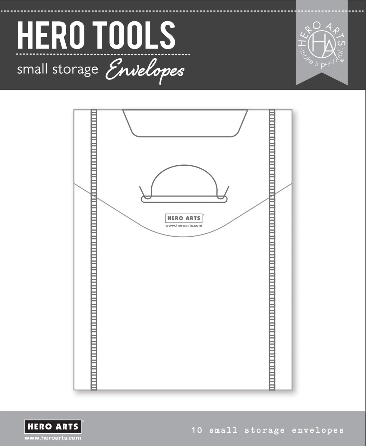 Hero Arts Storage Envelopes 4"X5" 10/Pkg Small