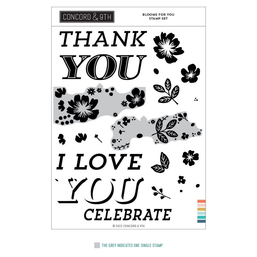 Concord & 9th Clear Stamps 6"X8" Blooms For You