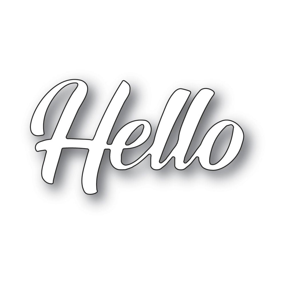 Memory Box 94392 Hello Banner Script craft die