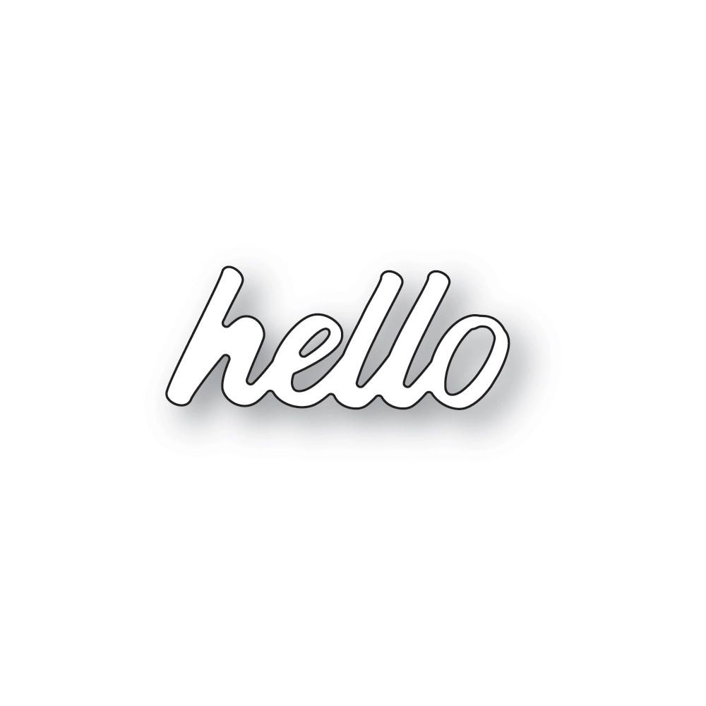 Memory Box 94468 Hello Rush Script craft die